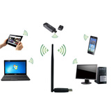 厂家直销超强信号5DB天线usb无线网卡接收发射器移动随身wifi
