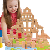 儿童木制积木大块环保桶装拼装益智力早教木质玩具4-5-6-10岁以上
