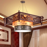逸居新中式吊灯 仿古客厅餐厅羊皮灯具中式茶楼酒店包房饭厅吊灯