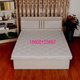 储物床简约双人床高低箱床单人床1.2米1.5米1.8米席梦思床板式床