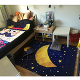外贸原单 设计师日月星辰系列 北欧地毯卧室现代简约入户门地垫