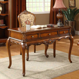 特价美式家具实木书桌 欧式复古家用写字台电脑办公桌1.3 1.4米