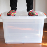 透明加厚收纳箱塑料 特大号衣服玩具储物箱汽车整理箱食品收纳盒