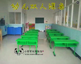 小冠军幼儿园儿童塑料课桌椅，带抽屉塑料学生单人课桌，双人课桌