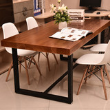 美式实木餐厅餐桌椅组合长方形1.2米饭店饭桌子家用小户型6人宜家