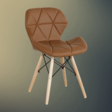 特价伊姆斯皮革现代餐厅椅接待电脑靠背椅展会设计师创意书桌椅子