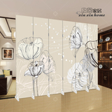 特价现代中式屏风隔断时尚简约客厅移动折叠餐厅卧室防水布艺折屏