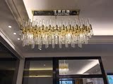 出口产品进口款式最新时尚个性钛金色透明玻璃管简约现代餐厅吊灯