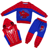 童装男童秋装套装2016春季新款蜘蛛侠长袖运动卫衣套装三件套
