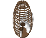 sketchup小品精品木制现代简约精美型吊椅异形球形休闲座椅SU模型