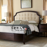 美式乡村实木床1.8米双人床复古做旧橡木北欧简约家具1.5米公主床