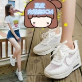 韩版内增高女鞋8CM夏坡跟运动鞋女34小码气垫鞋网小白鞋旅游单鞋