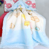新生婴儿毛毯秋冬季双层加厚儿童毛毯拉舍尔宝宝午睡盖毯小被子