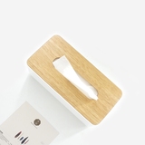 木说 日式高档纸巾盒创意餐巾纸抽盒 客厅车用抽纸盒 木制盖子
