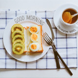 Good Morning系列咖啡杯红茶杯早餐盘西餐盘餐具套装zakka日式