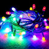 五一节日圣诞浪漫彩灯串装饰品8米60灯头防水彩灯闪灯串灯创意