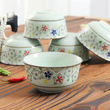 特价日式和风陶瓷碗4.5英寸米饭碗樱花碗酒店家用吃饭碗餐具包邮