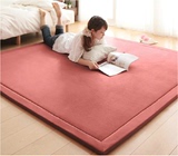 简约日式珊瑚绒榻榻米懒人沙发地垫卧室地毯加厚儿童爬行毯瑜伽垫