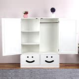 白色衣柜实木衣橱卧室简约多功能储物柜儿童衣物收纳柜整体装特价