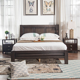 优梵艺术卡隆美式乡村全实木床双人床1.8米简约1.2m1.5米床卧室床