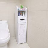 马桶边柜侧柜/卫生间防水落地收纳柜/浴室置物架/厕所储物柜/窄柜