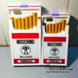 moschino烟盒手机壳6S苹果iphone6s plus手机壳硅胶全包4.7软壳
