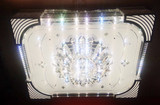 佛山照明LED水晶吸顶灯客厅水晶灯餐厅卧室灯三色变光LED吸顶灯