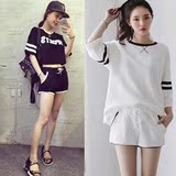 学生少女韩版女装时尚气质短裤夏天衣服潮夏季运动休闲套装两件套