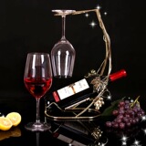 红酒杯套装 高脚杯水晶专业红酒葡萄酒杯架欧式醒酒器家用酒具6只