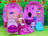 芭比娃娃 甜甜屋 旅行拉杆箱 女孩礼物过家家玩具房子 配娃娃凯莉