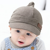 春秋宝宝帽子鸭舌帽3-6个月尖顶贝雷韩版婴儿帽子宝宝帽子男女童