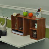 创意学生桌面书架伸缩置物架办公室简易书桌办公桌上收纳书架书柜