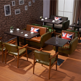 北欧咖啡厅沙发 定制奶茶店甜品店卡座西餐厅餐桌茶餐厅桌椅组合