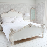 美式乡村床美式实木雕花床主卧床新古典 欧式床实木床1.8米双人床