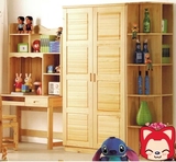 实木衣柜儿童衣柜衣橱 带边柜实木衣柜 环保家具松木衣柜