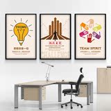 企业文化励志公司挂画办公室装饰画企业文化墙会议室标语海报展板
