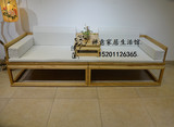 老榆木免漆罗汉床纯实木家具新中式现代沙发床组合简约贵妃榻榻米