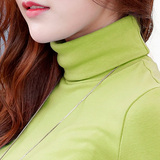 高领t恤女2016秋冬韩版新款全棉纯色长袖打底衫修身显瘦上衣体恤