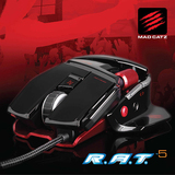 Mad Catz R.A.T.5/RAT5升级版 专业电竞有线激光游戏鼠标 赛钛客