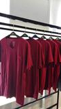 2016夏季新款全棉V领红色男士短款T恤时尚潮流品牌男装外贸原单