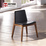北欧式宜家简约时尚实木餐椅现代住宅家具客厅咖啡厅休闲布艺椅子