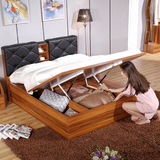 气动储物高箱床1.5米小户型板式床1.8米双人床收纳抽屉床卧室家具