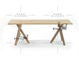 北欧宜家纯实木餐桌 设计师餐桌工作台 创意书桌个性办公桌长桌