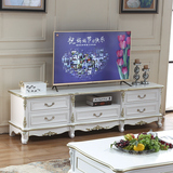 欧式电视柜 实木地柜矮柜 法式美式简约客厅白色电视机柜厂家现货