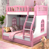 儿童家具组合床 上下床双层床 全实木子母床 男女孩高低床功能床