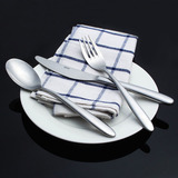 西餐餐具陶瓷牛排盘子碟不锈钢套装 西餐刀叉勺三件套 牛排刀叉勺