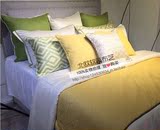 北欧式简约样板房床品低调奢华别墅套件宜家多件套样板间床上用品