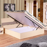 简约现代小户型板式储物收纳高箱床1.8米双人1.5米1.2米单人婚床