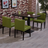 咖啡厅桌椅长方形奶茶店桌椅甜品店西餐厅饭店快餐桌椅子圆桌组合