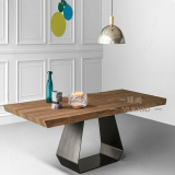 北欧全实木创意大板桌设计师家具办公桌会议桌长方主管洽谈桌餐桌